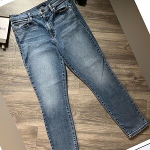 Level 99 high rise skinny ankle jeans in nostalgic wash. Size 10/30